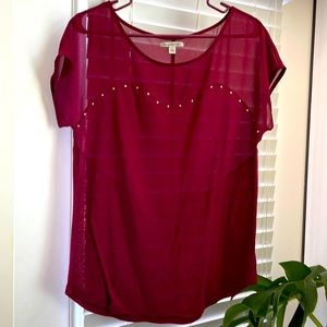 American eagle maroon blouse tshirt
